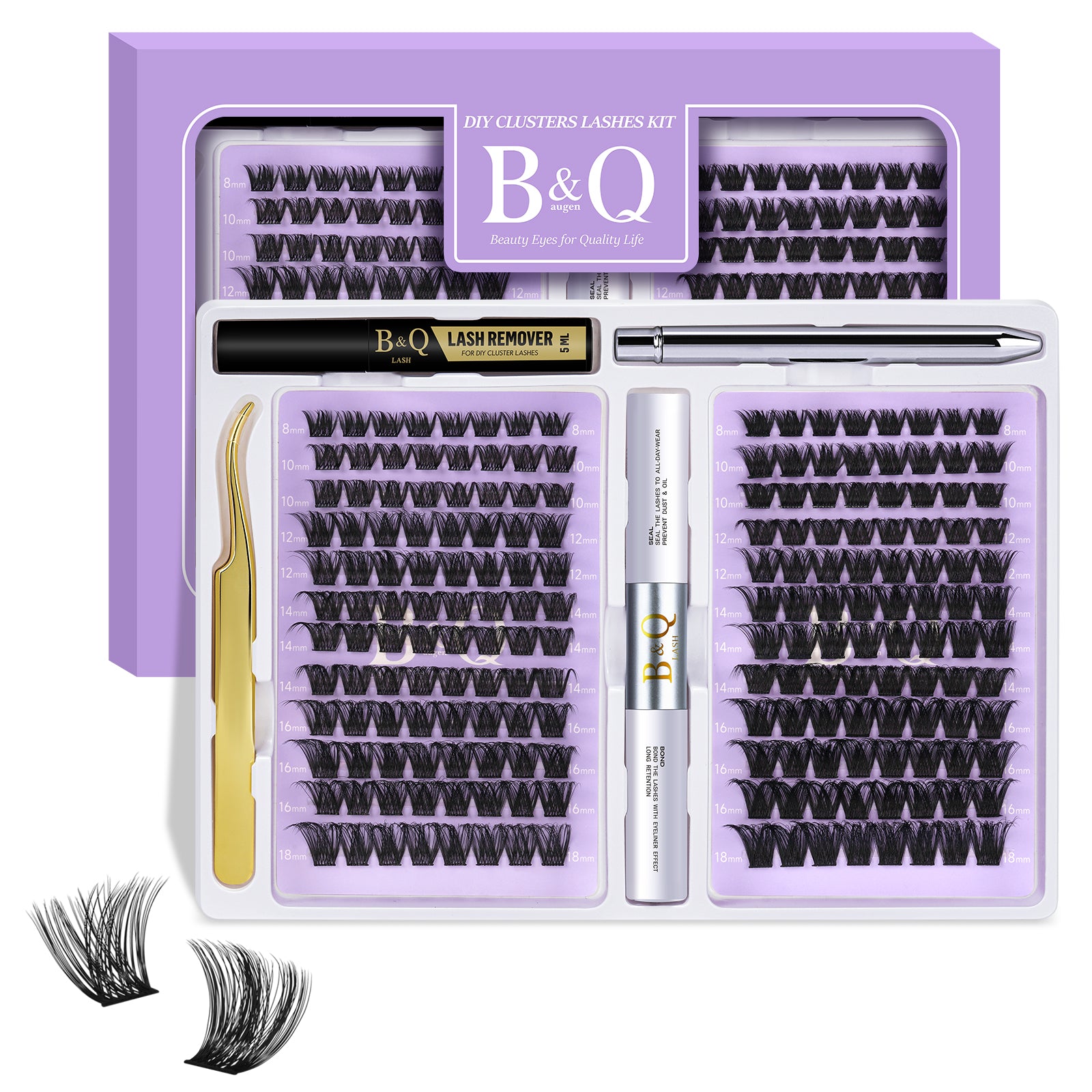 B05+B06 Kit Esencial de Extensiones de Pestañas DIY--192 PIEZAS