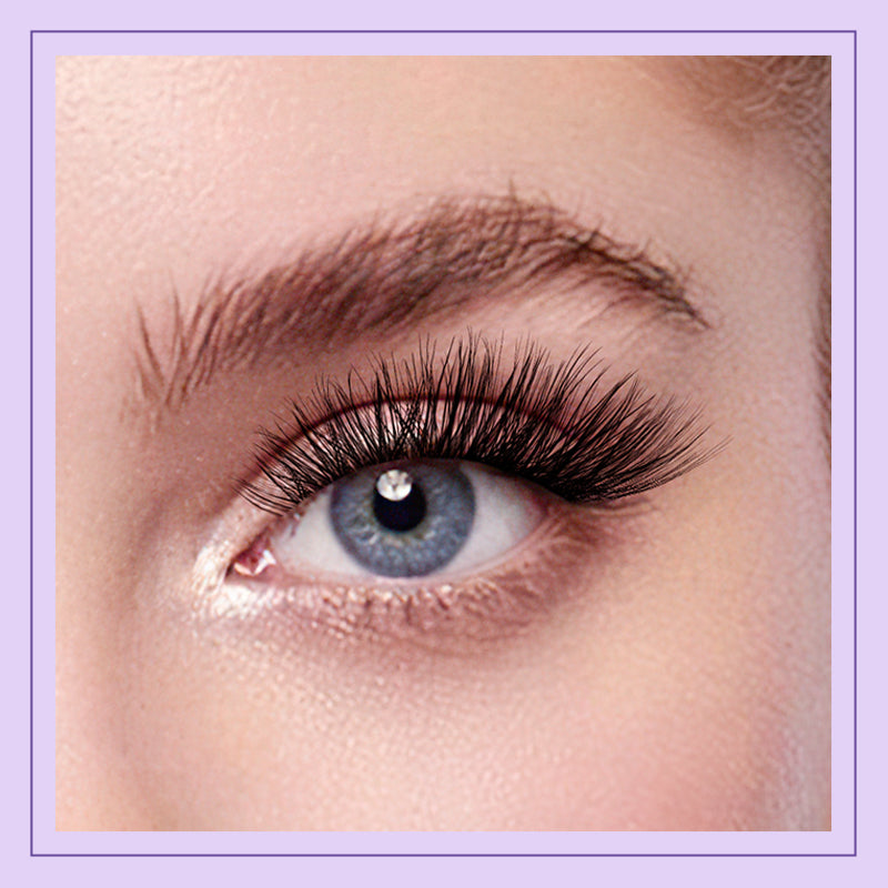 The effect of wearing B&Q 3D Effect diy lashes