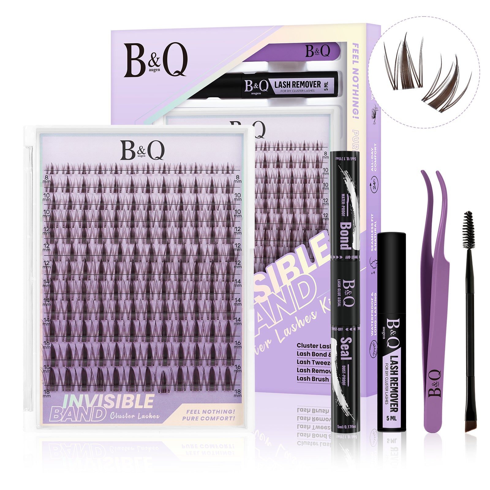 Fairy kit de extensiones de pestañas raíces invisibles