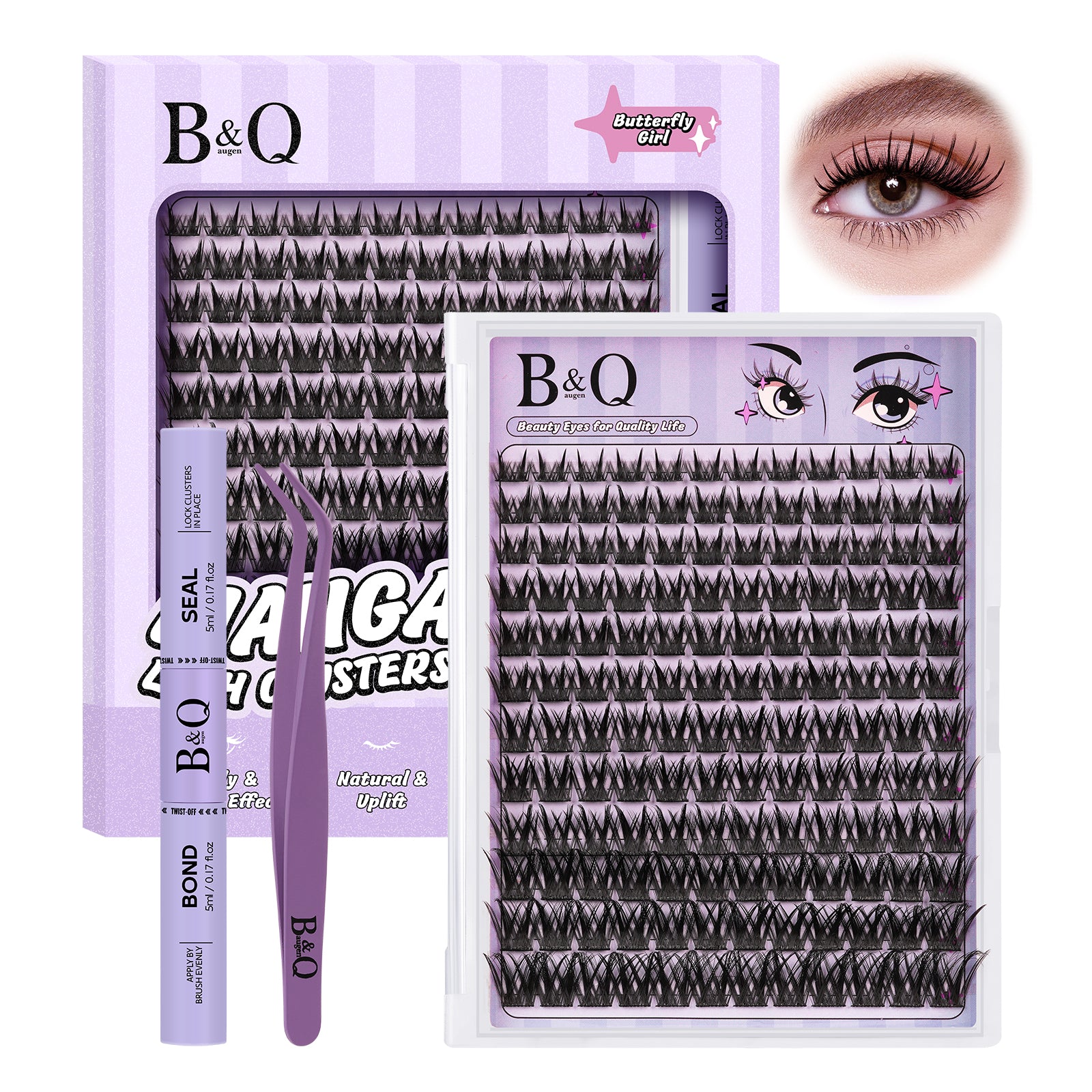 Butterfly Girl Anime Lash Clusters Kit
