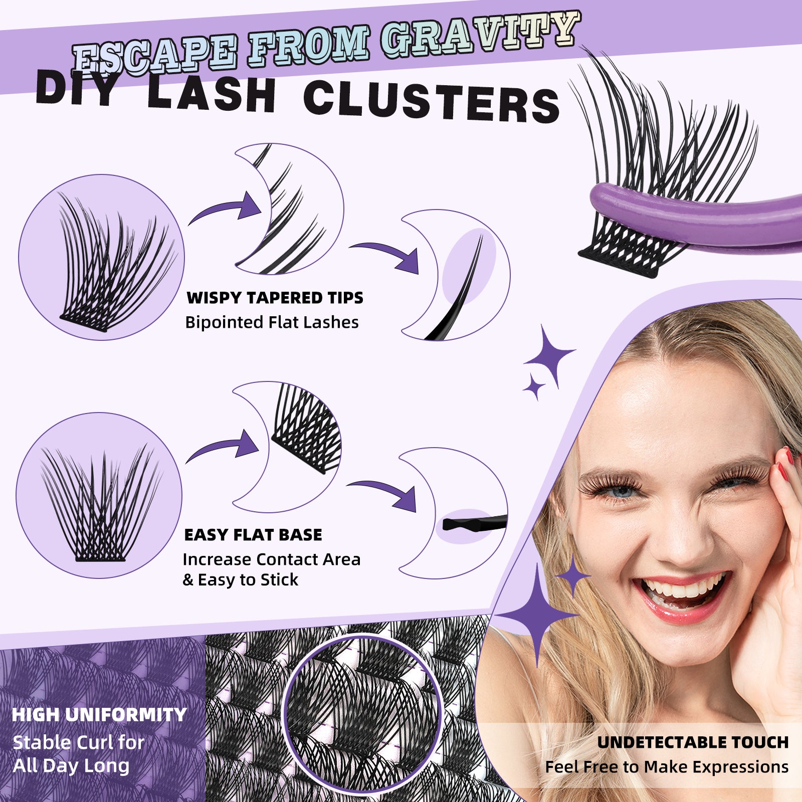 Pros of Flat Matte DIY Cluster Lash Extensions Kit