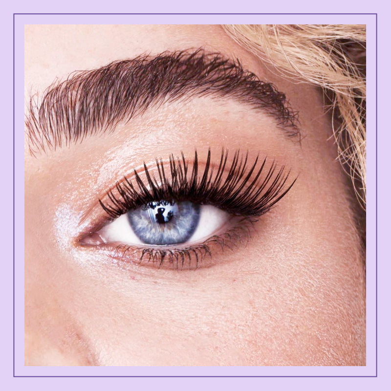 The effect of wearing B&Q Flat Matte Lash Clusters