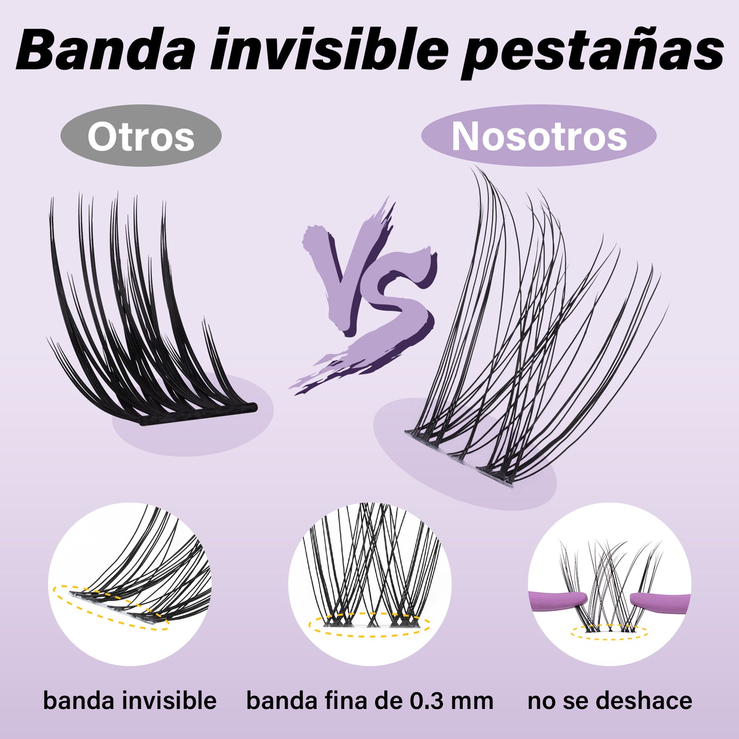la diferencia de venus pestañas raíces invisibles