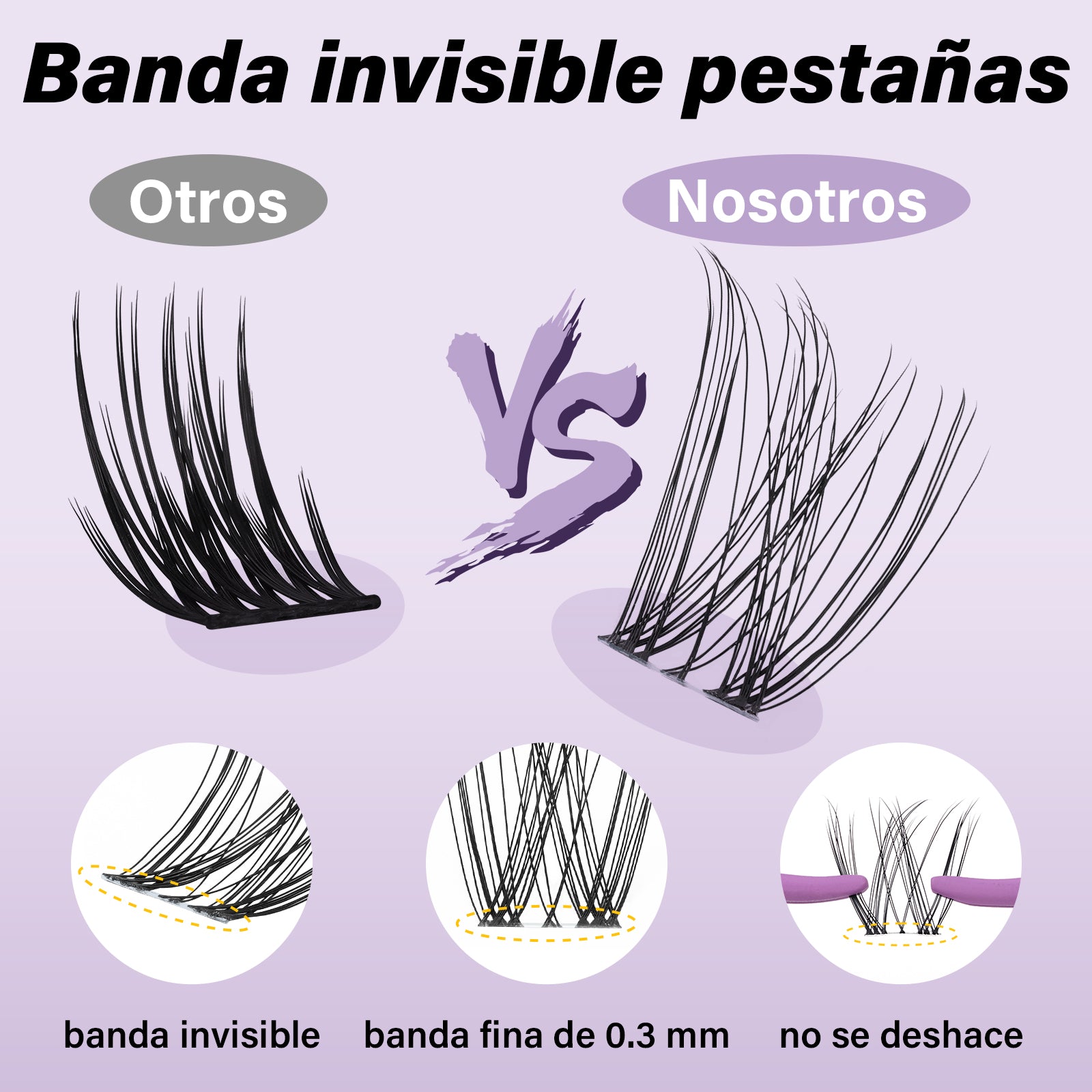 la diferencia de venus pestañas raíces invisibles