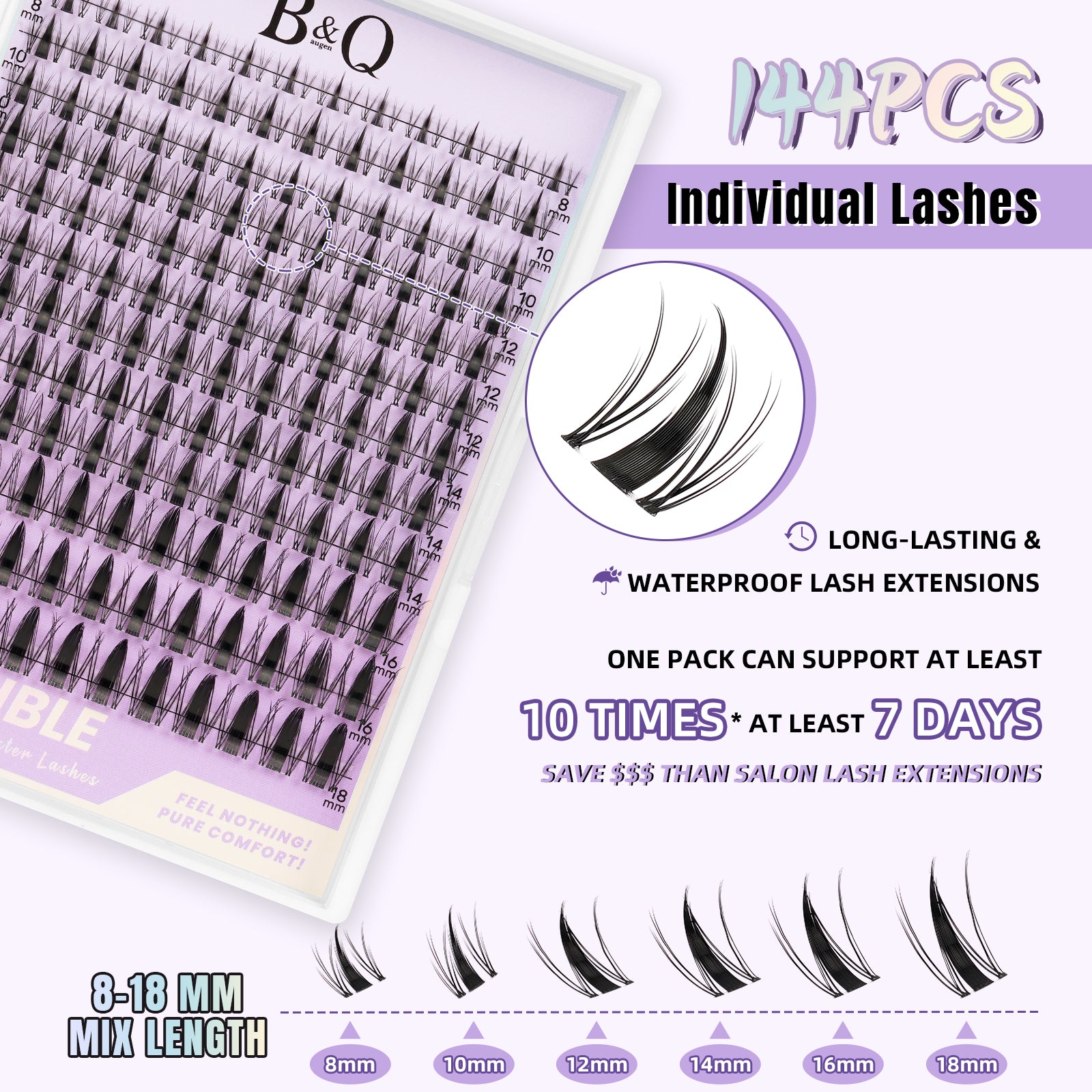 Pros of Fairy Invisible Band Lash Clusters Kit