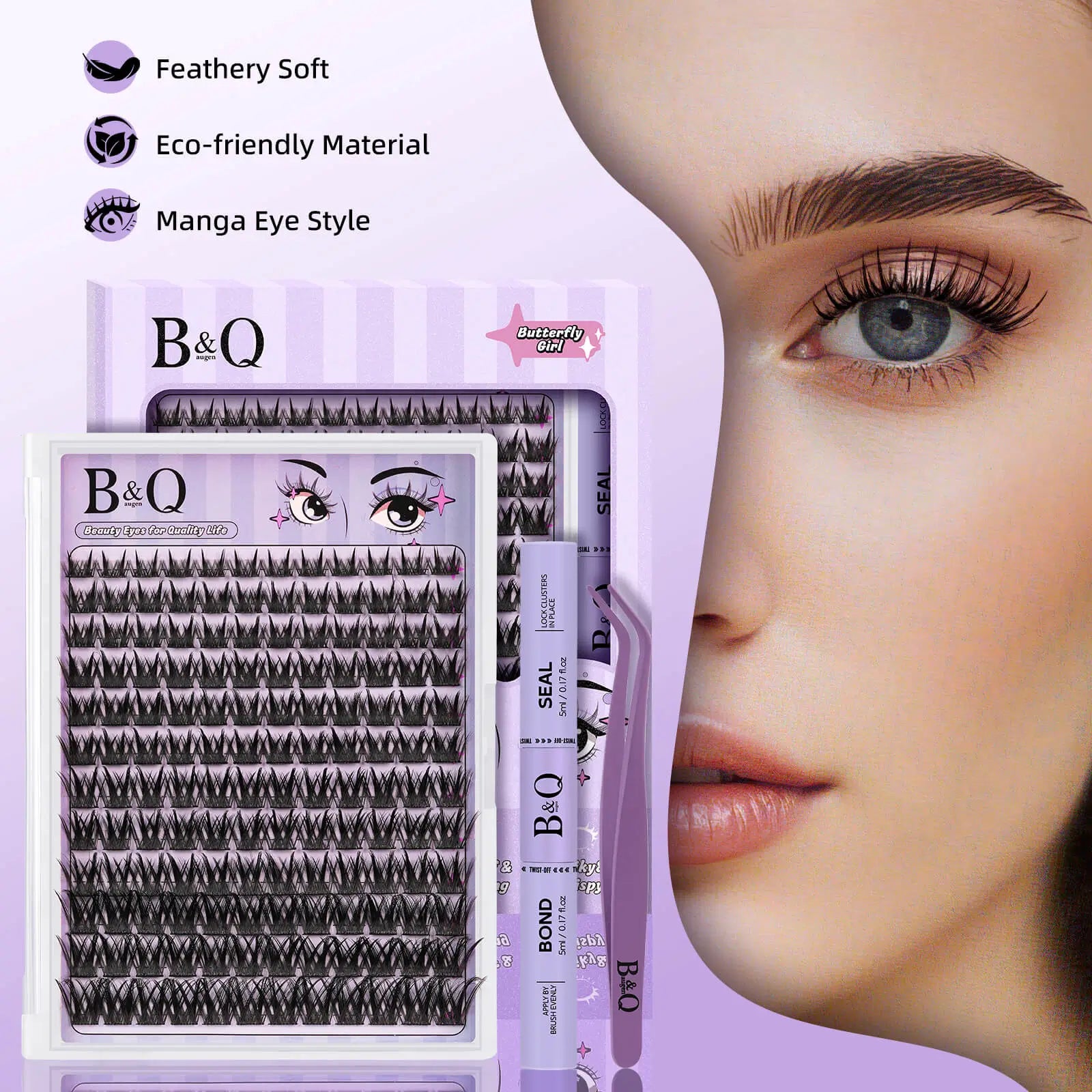 Butterfly Girl Anime Lash Clusters Kit