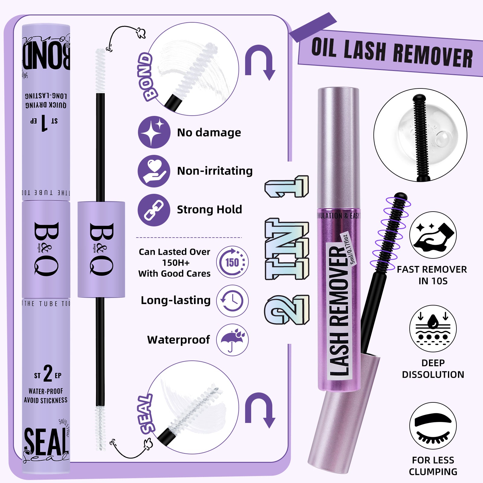 Pros of lash bond&seal and remover
