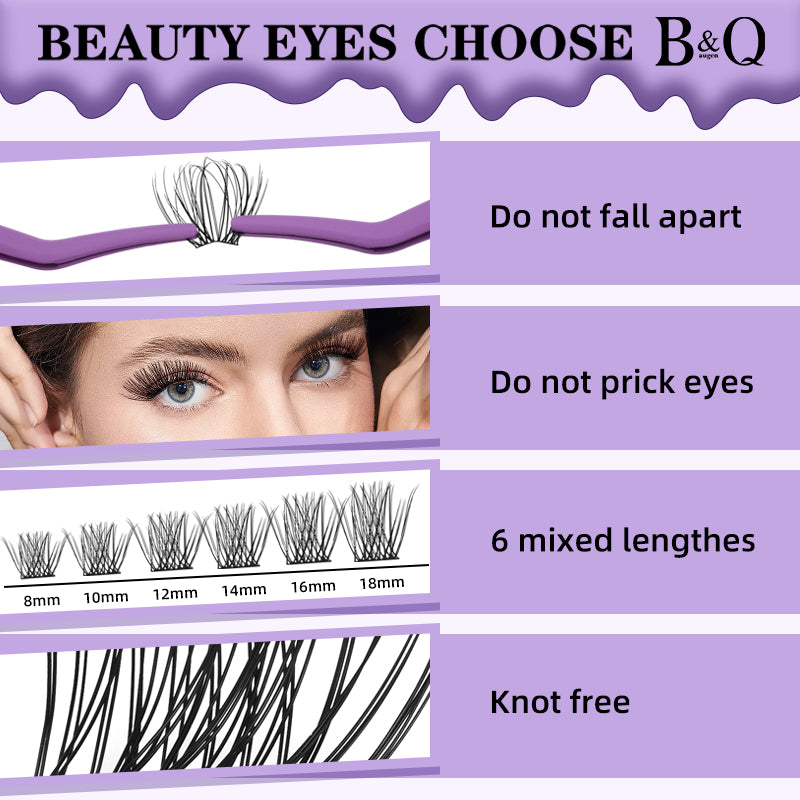 Pros of B&Q diy lash clusters