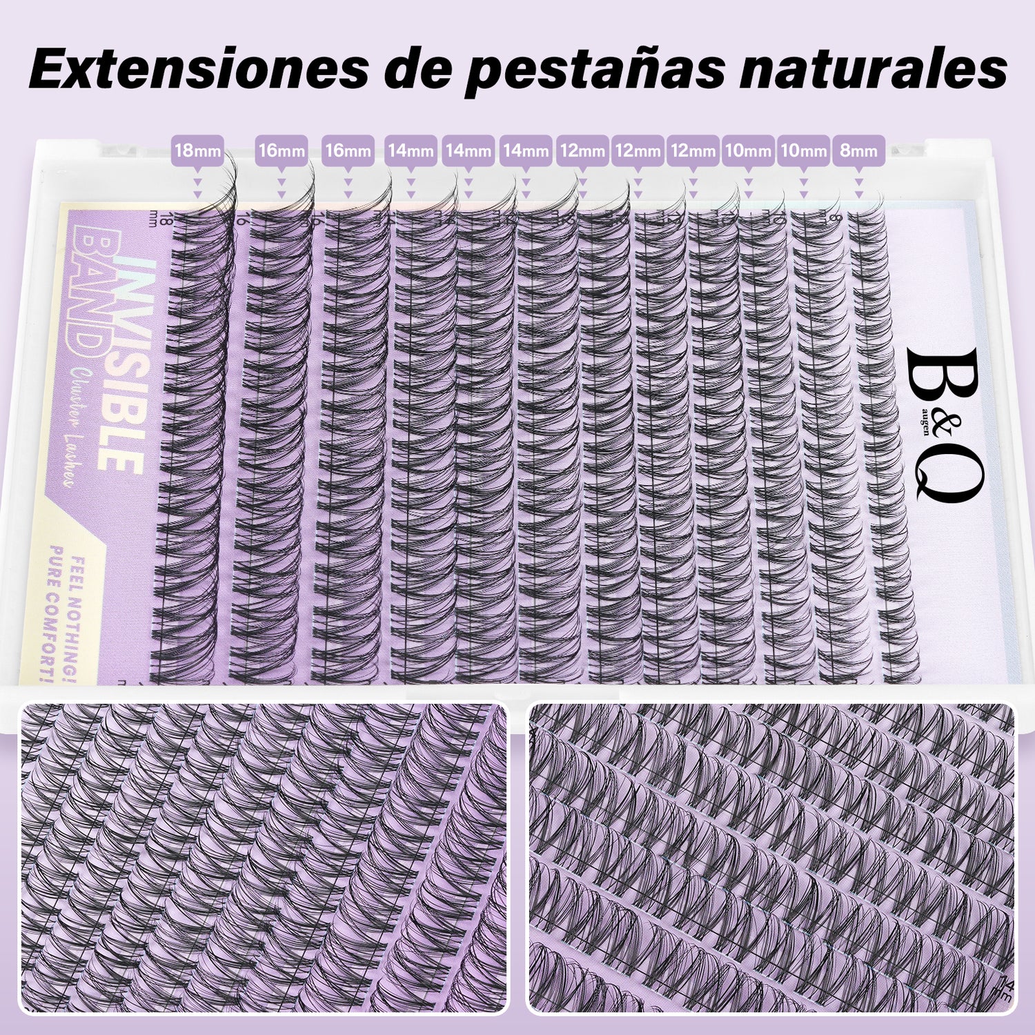 los detalles de pestañas venus raíces invisibles