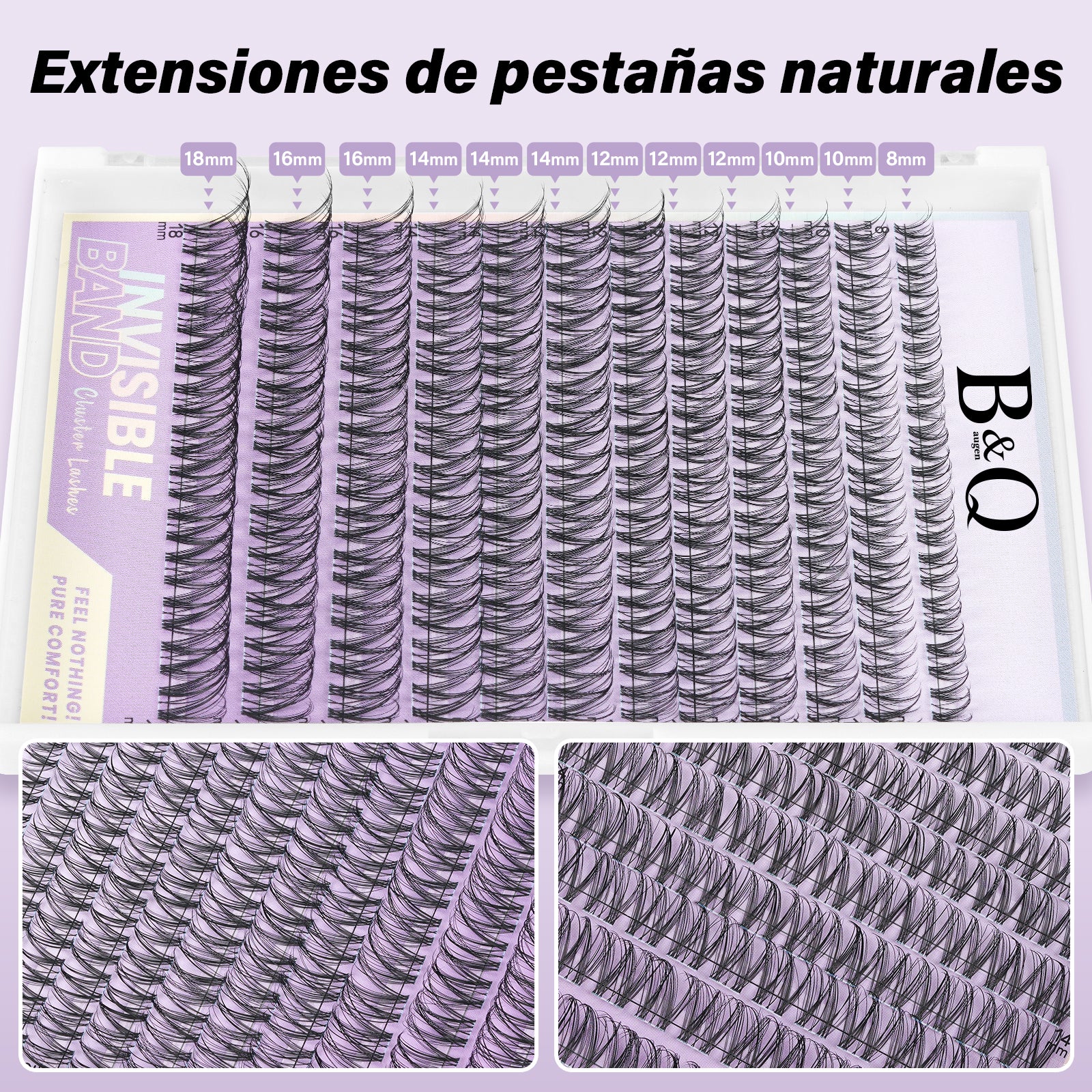 los detalles de pestañas venus raíces invisibles