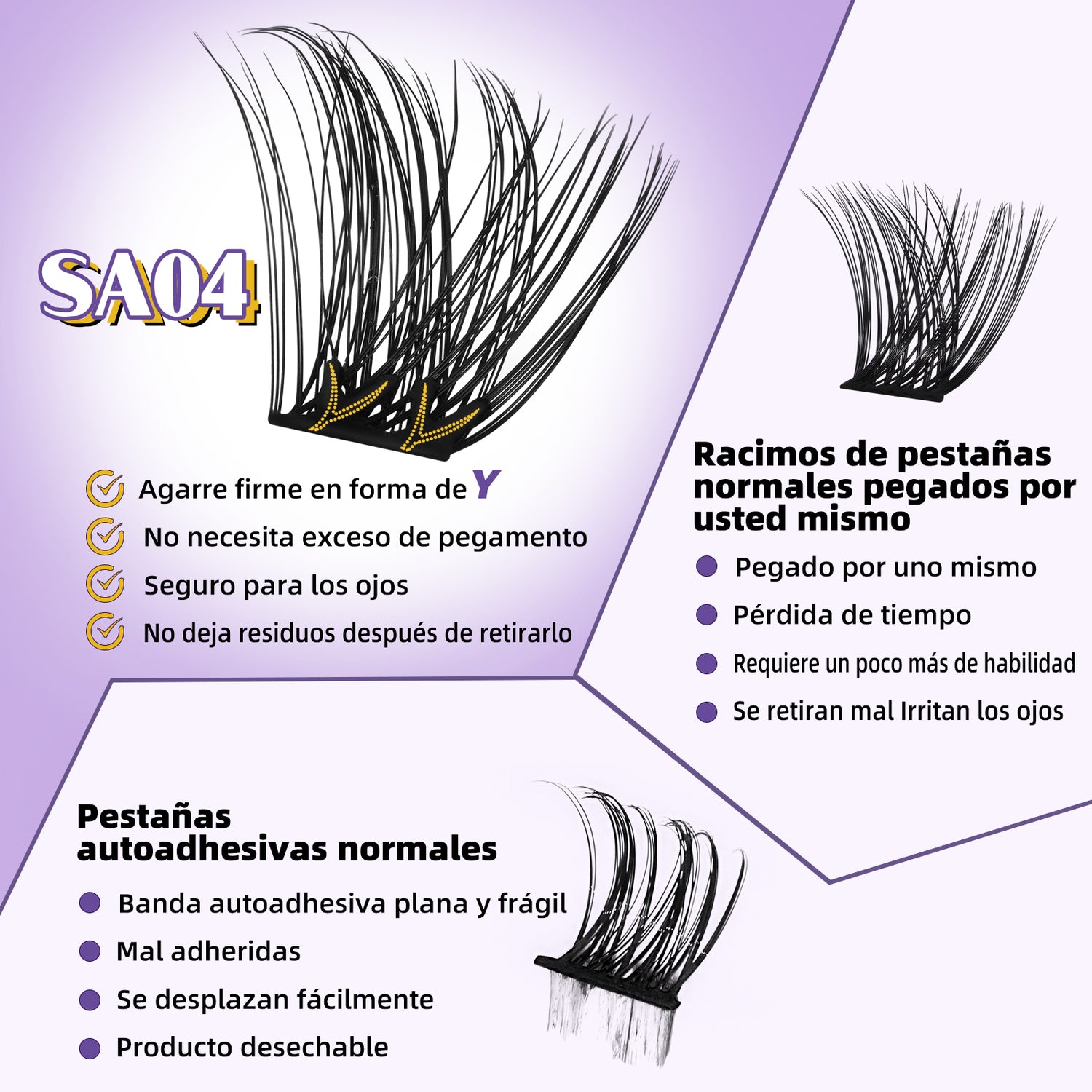 Kit De Extensiones De Pestañas Autoadhesivas-SA04
