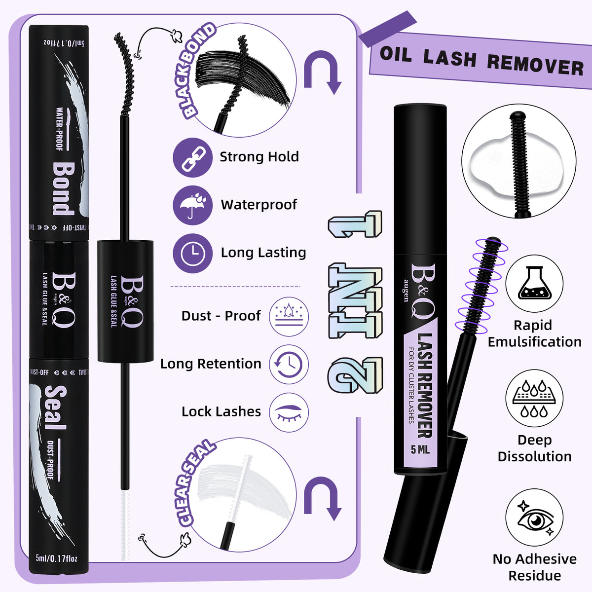 Pros of lash bond&seal and remover