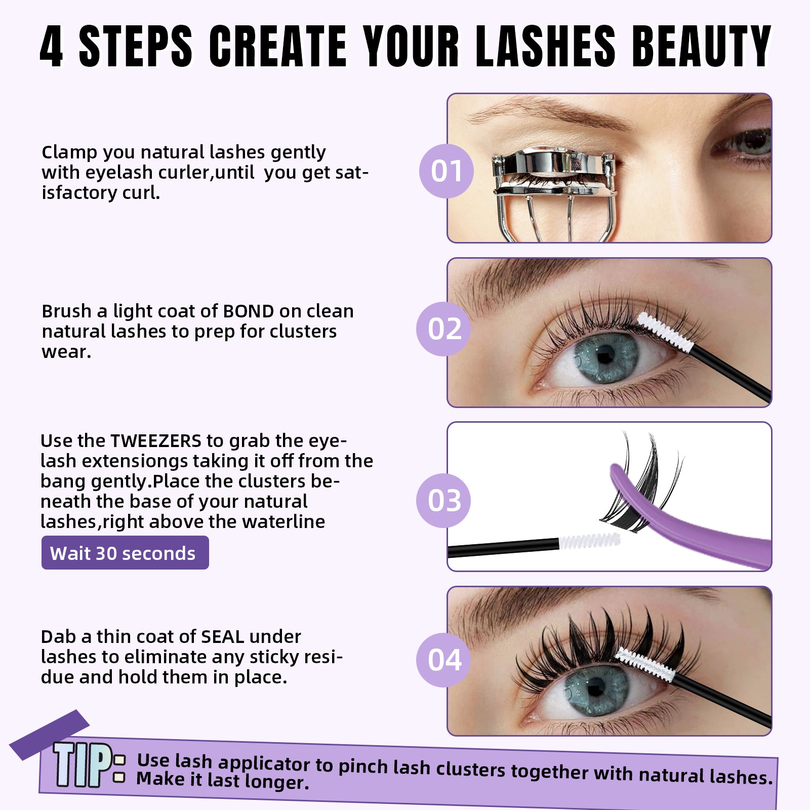how to use manga lash clusters at home