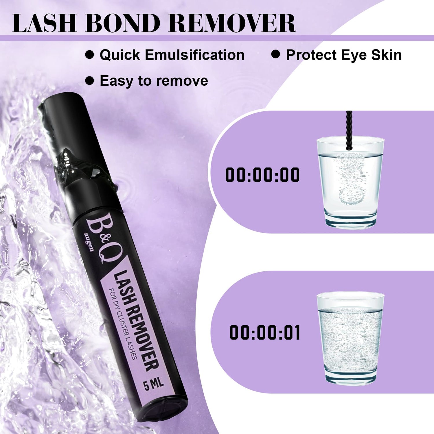 B&Q lash remover easy to remove protect your own lashes