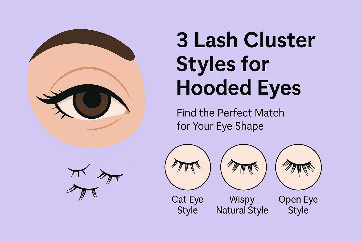 3 Lash Cluster Styles for Hooded Eyes