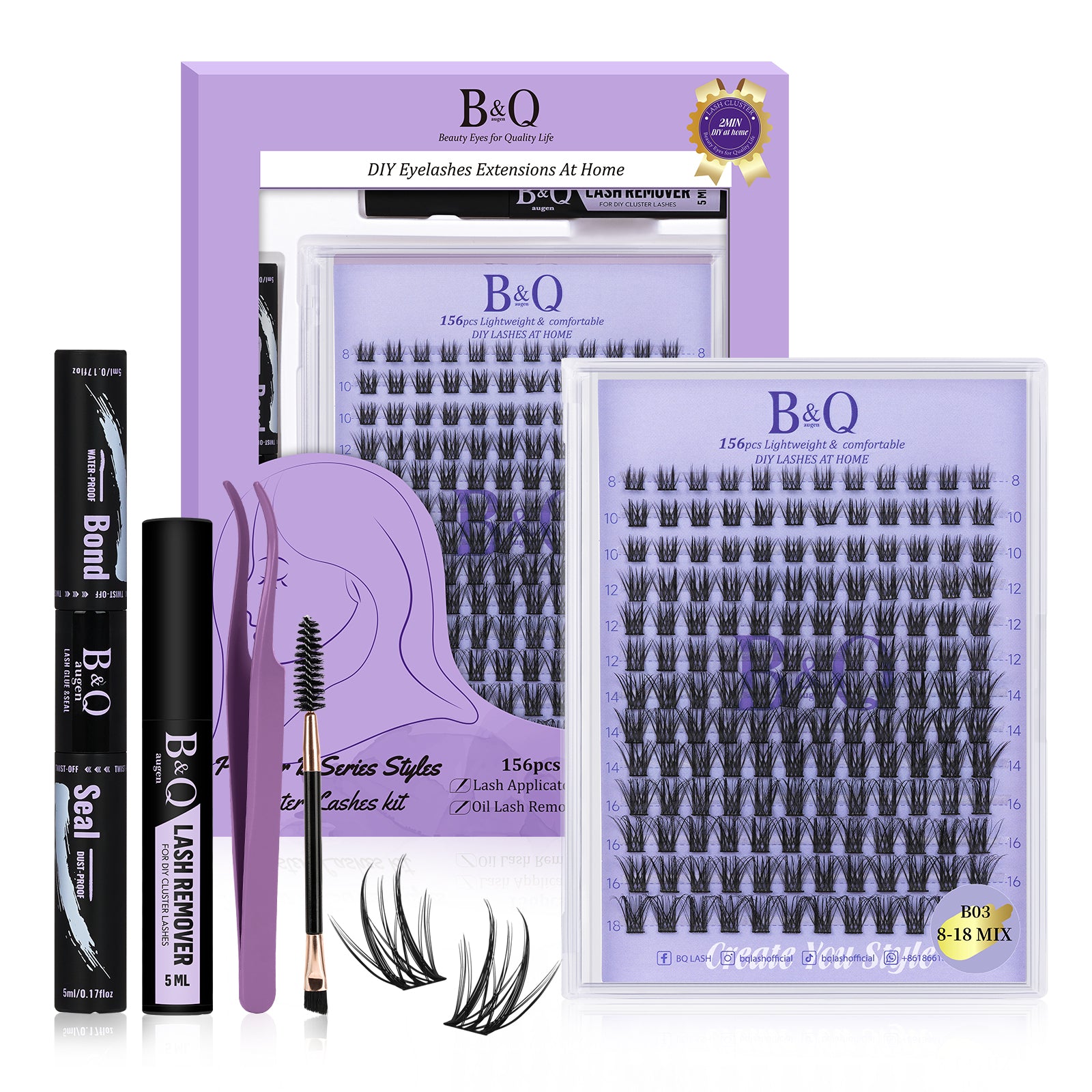 Glam at Home Lash Extension Kit-B03