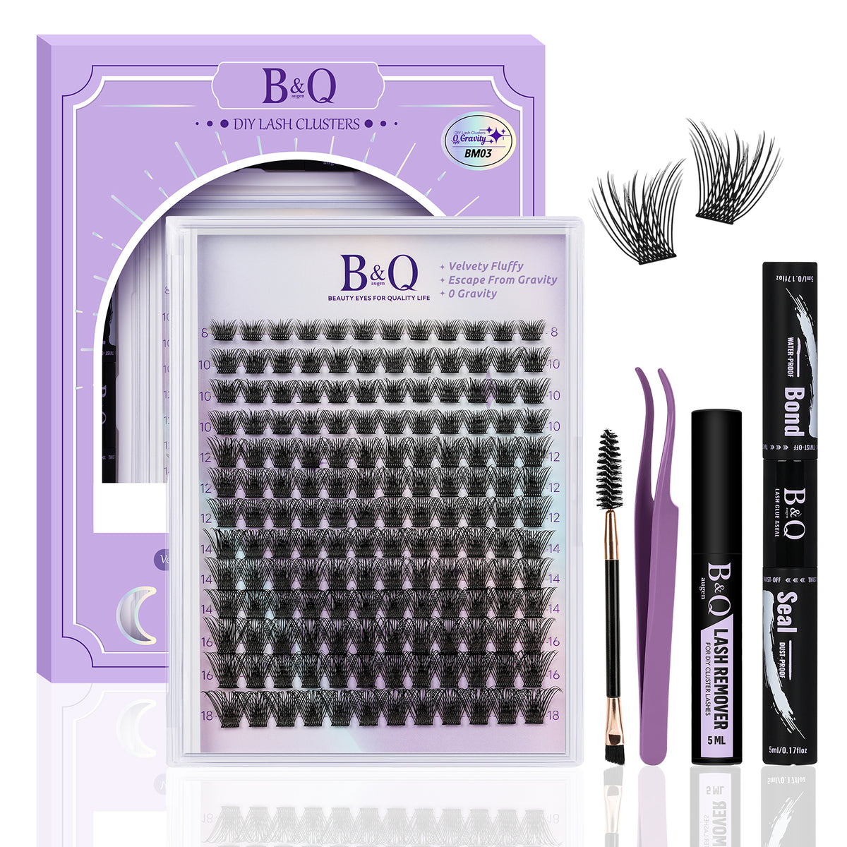  Flat Matte DIY Cluster Lash Extensions Kit