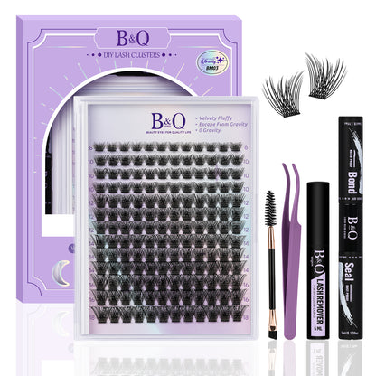  Flat Matte DIY Cluster Lash Extensions Kit