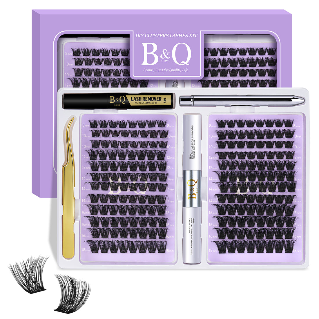 B05+B06 Kit Esencial de Extensiones de Pestañas DIY--192 PIEZAS