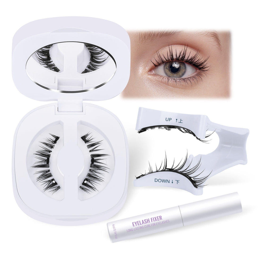 Kit De Pestañas Magnéticas Con Clip 1 Par--M01