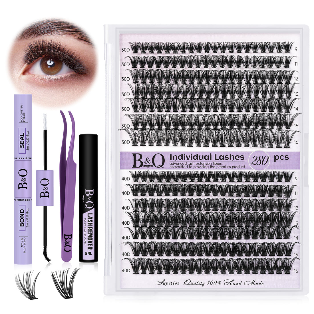 Extensiones De Pestañas Individuales Kit DIY--30D+40D