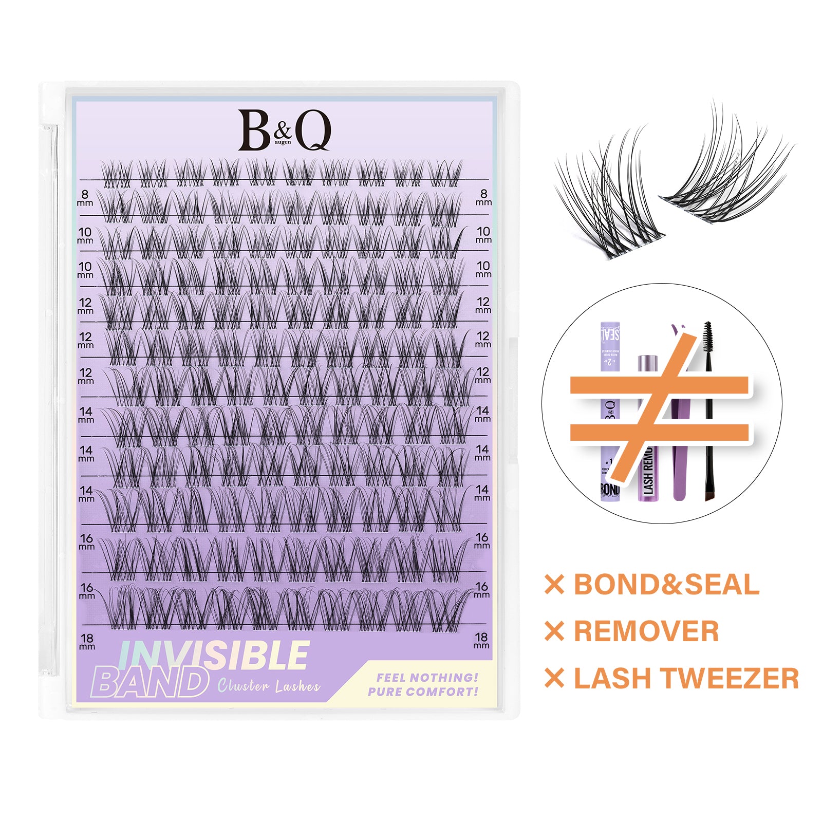 Flora Invisible Band Lash Clusters Kit