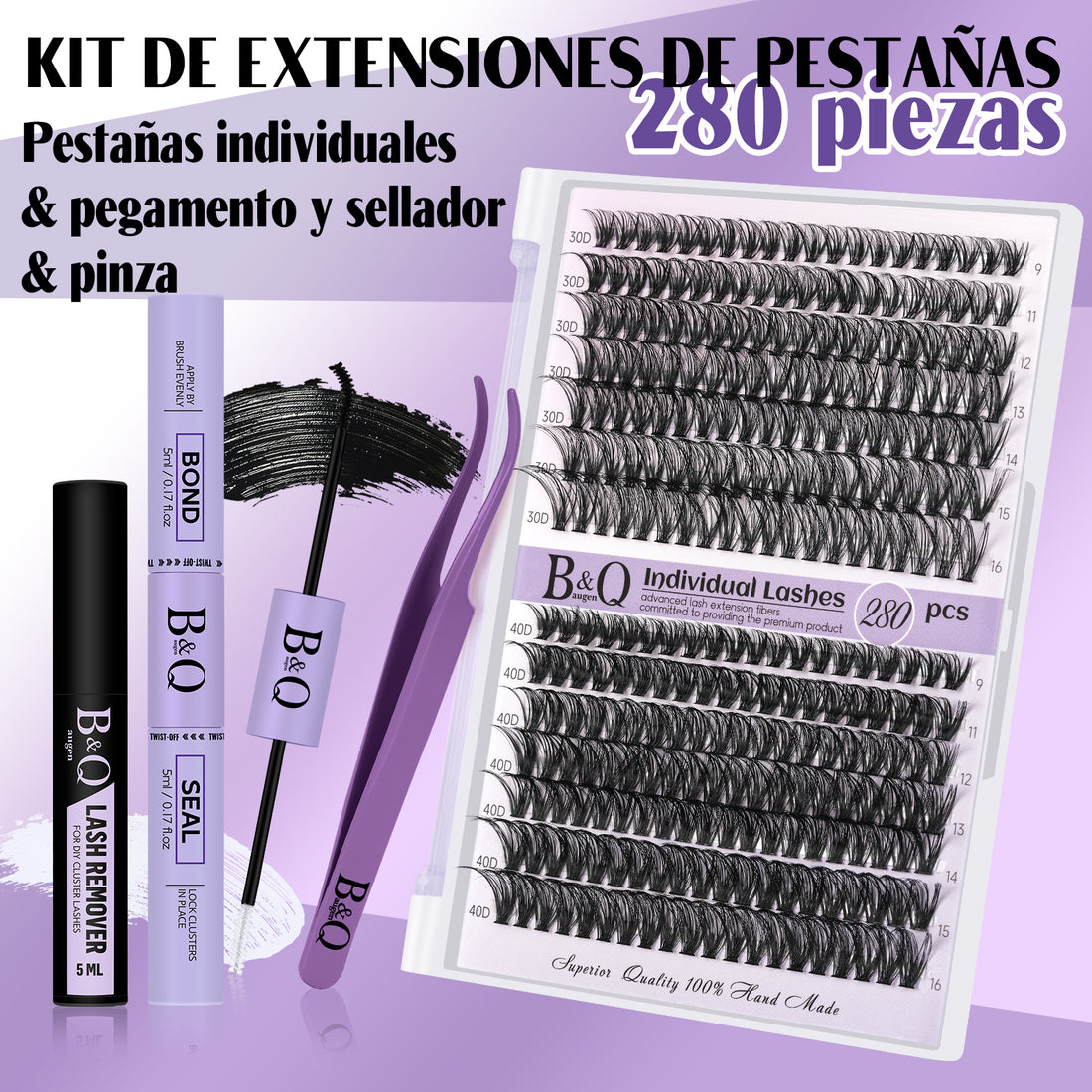 Extensiones De Pestañas Individuales Kit DIY--30D+40D