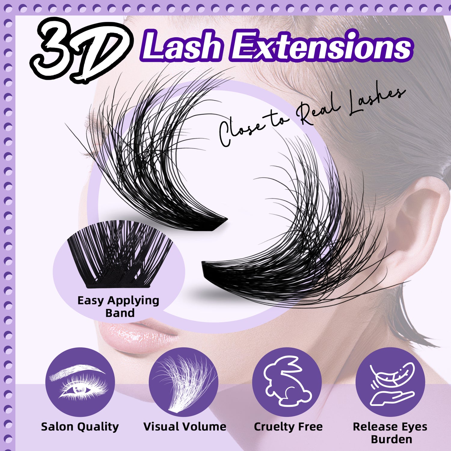 3D Effect 70D+90D Individual Lash Cluster DIY Lash Extension Kit