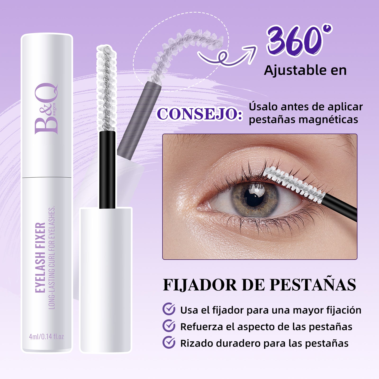 Kit De Pestañas Magnéticas Con Clip 1 Par--M01