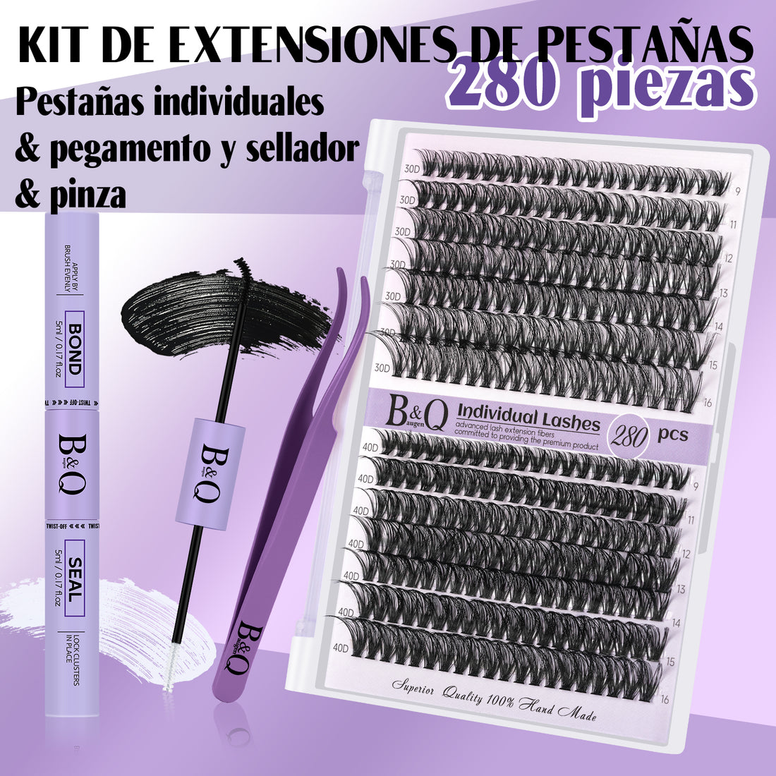 Extensiones De Pestañas Individuales Kit DIY--30D+40D