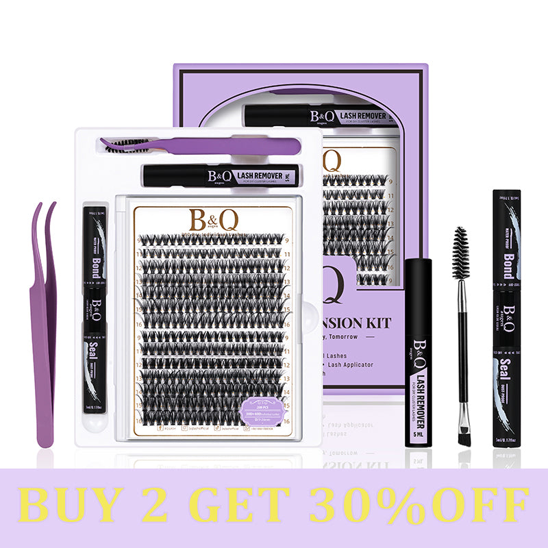 30D+40D Individual Lash Cluster DIY Lash Extension Kit