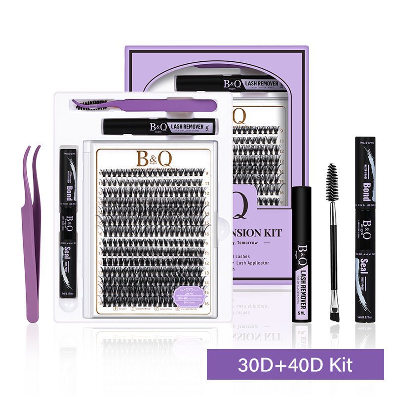 30D+40D Individual Lash Clusters DIY Lash Extension Kit