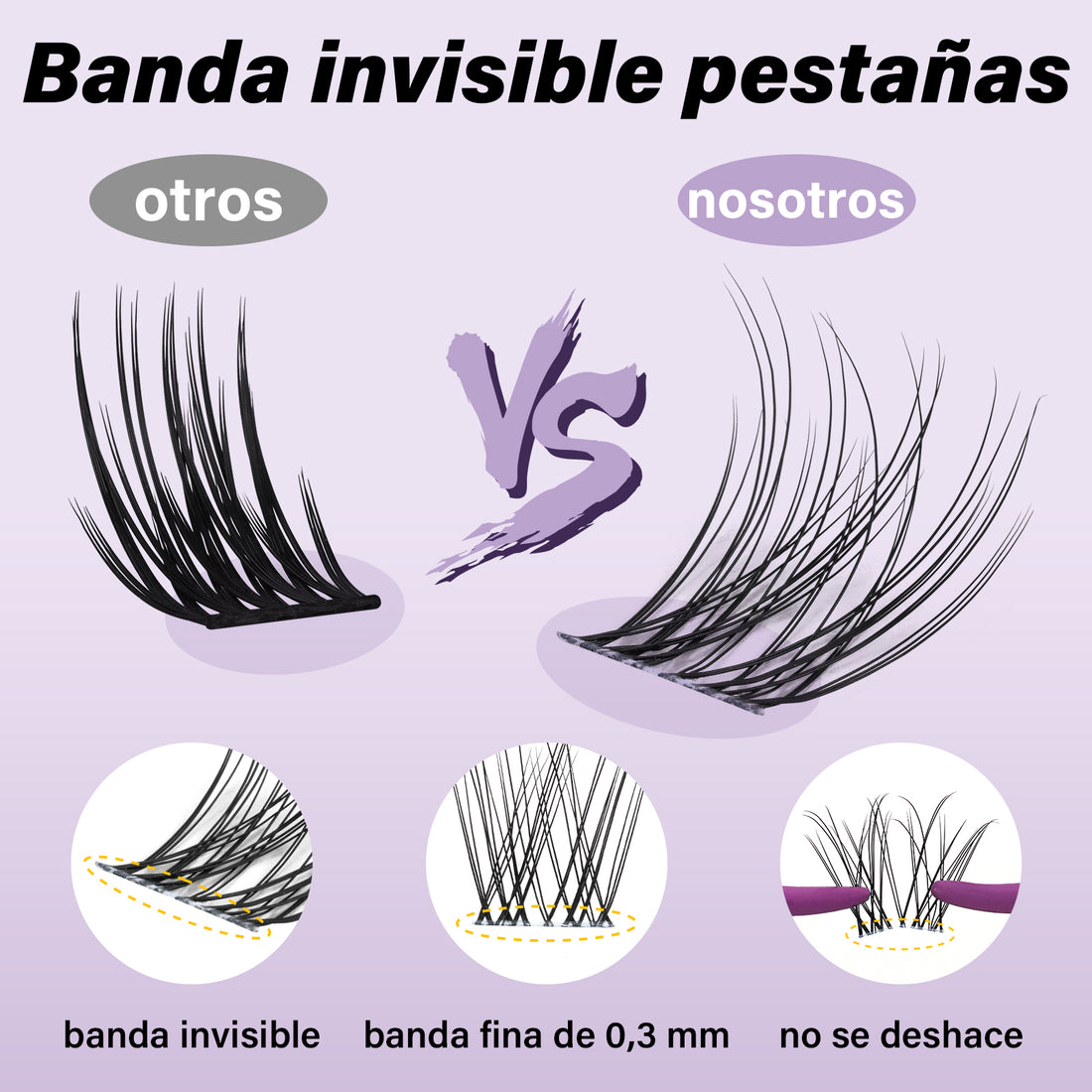 Flora Invisible Band Lash Clusters Kit