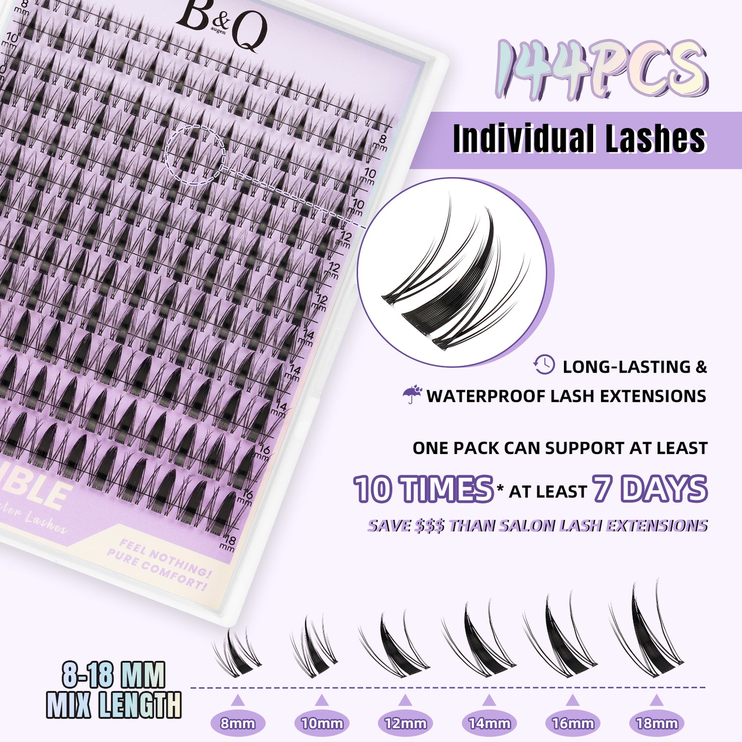 Pros of Fairy Invisible Band Lash Clusters Kit
