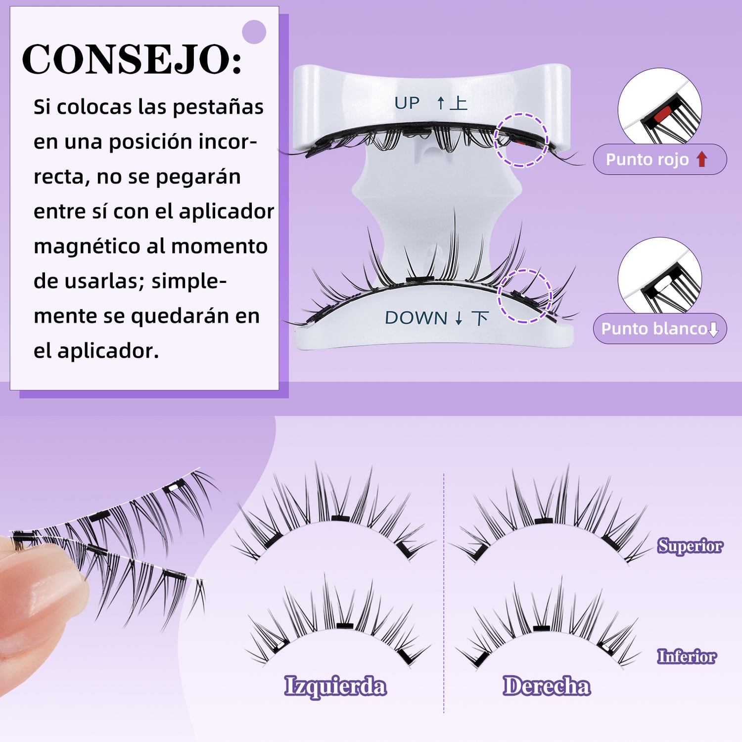 Kit De Pestañas Magnéticas Con Clip 1 Par--M01
