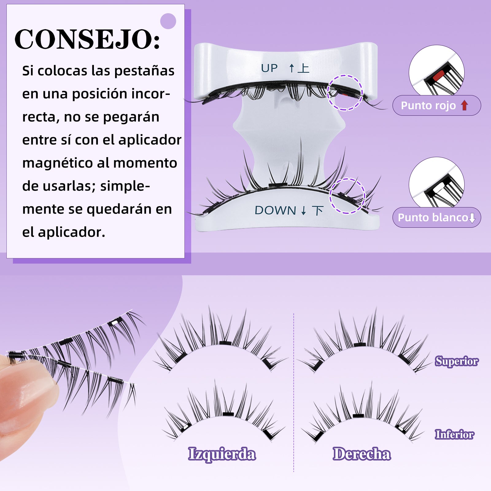 Kit De Pestañas Magnéticas Con Clip 1 Par--M01