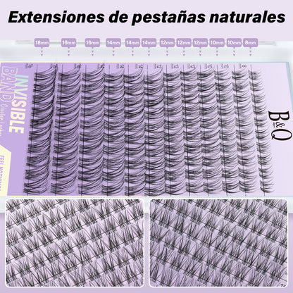 Flora Invisible Band Lash Clusters Kit