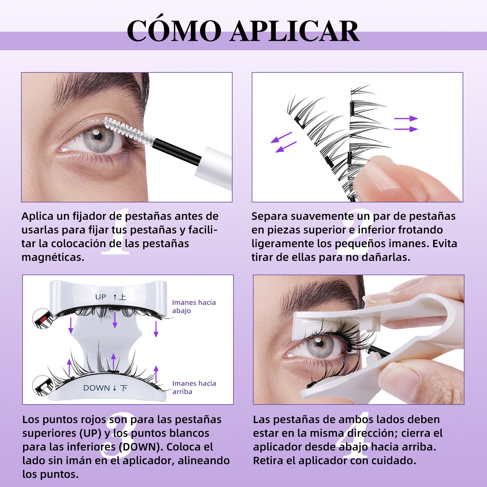 Kit De Pestañas Magnéticas Con Clip 1 Par--M01