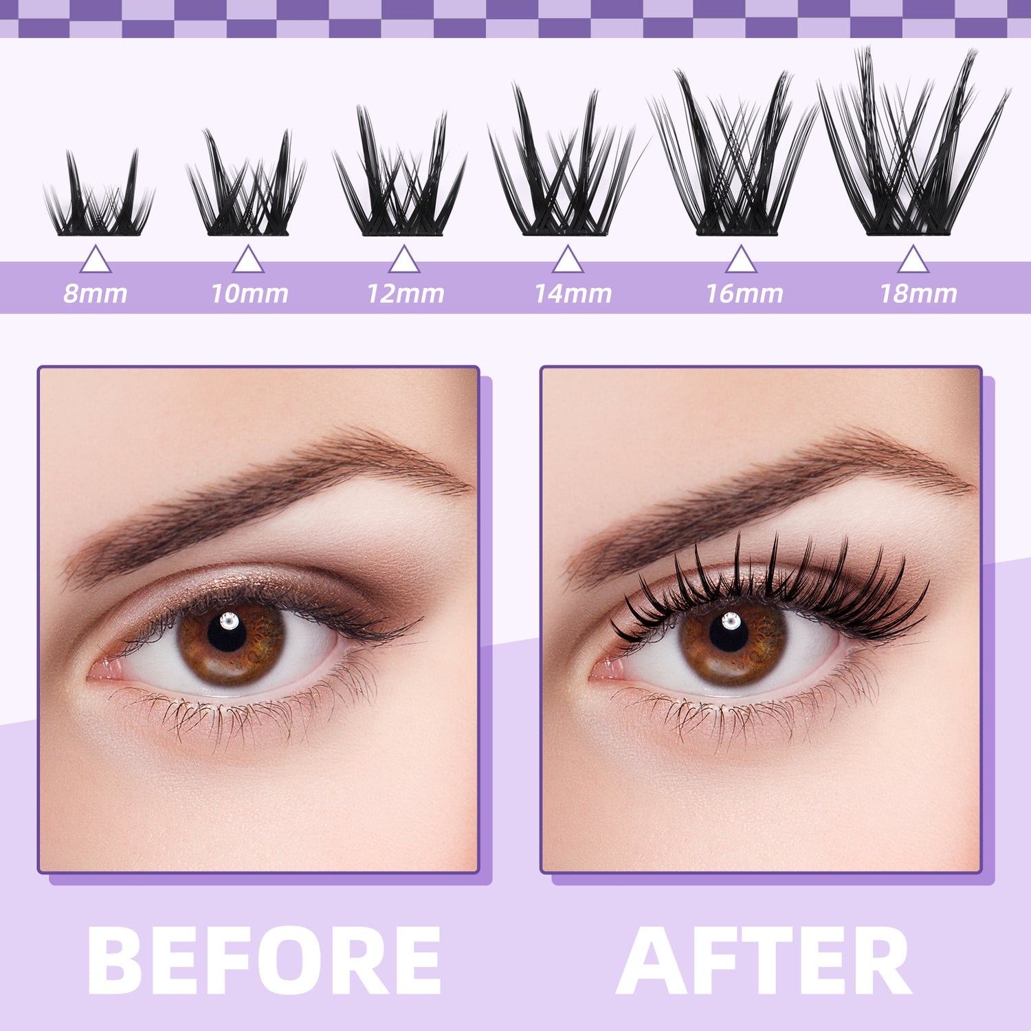 Butterfly Girl Anime Lash Clusters Kit