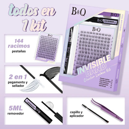 Flora kit de extensiones de pestañas raíces invisibles