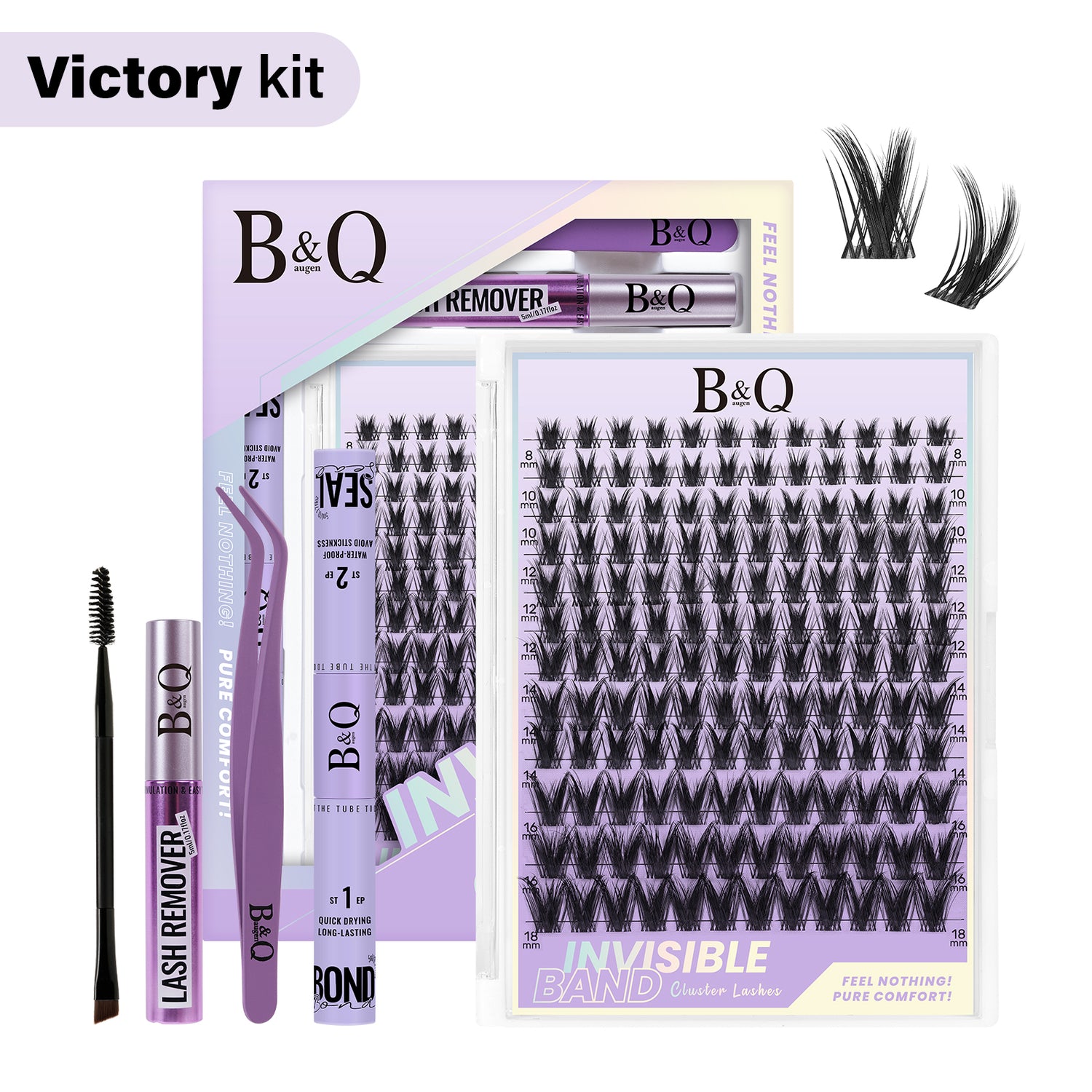 Victory Invisible Band Lash Clusters Kit