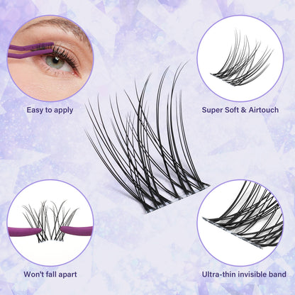 Flora Invisible Band Lash Clusters Kit