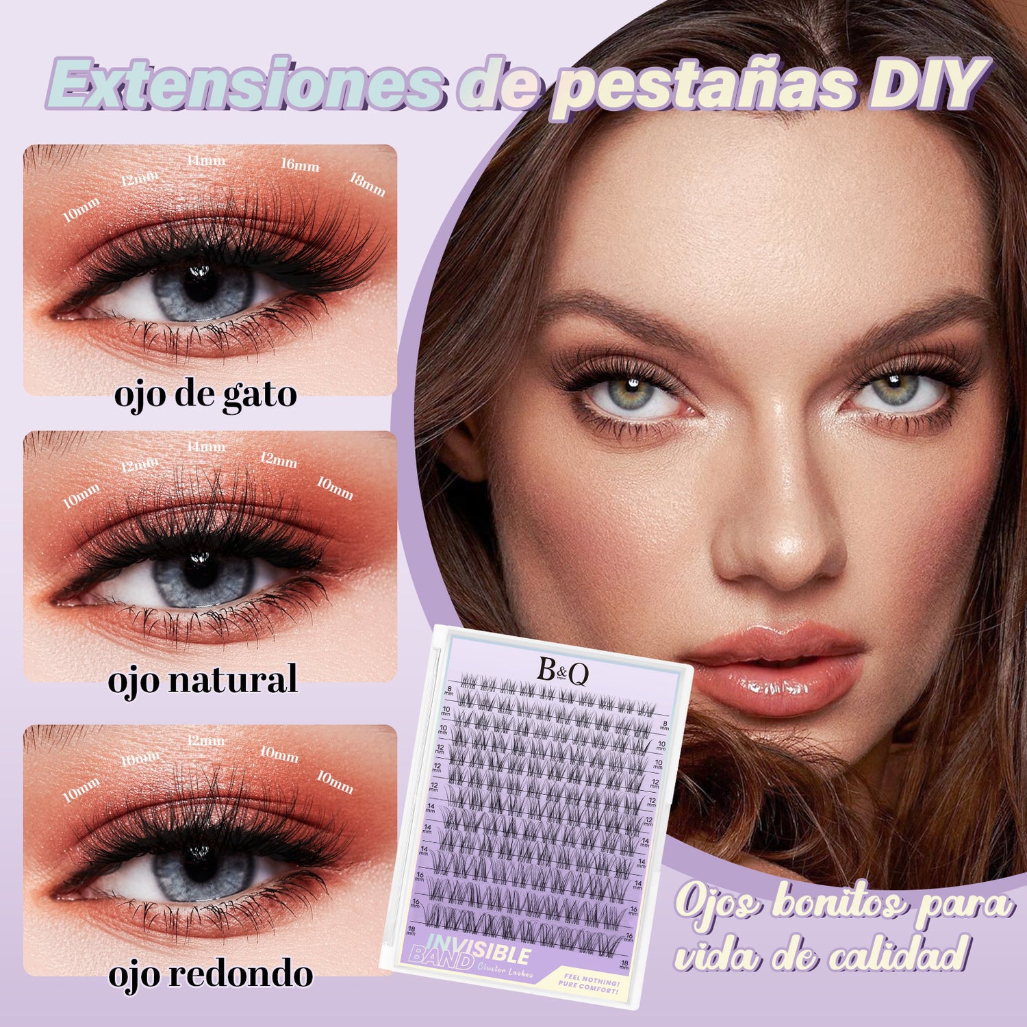 Flora Invisible Band Lash Clusters Kit