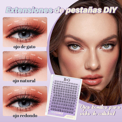 Flora kit de extensiones de pestañas raíces invisibles