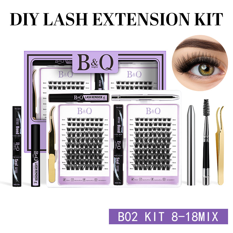 B02 DIY Cluster Lash Extensions 160Pcs Essential Kit