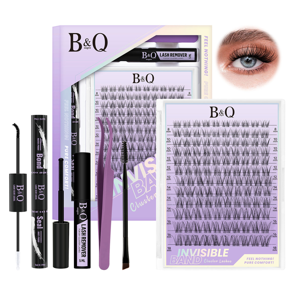 Flora kit de extensiones de pestañas raíces invisibles