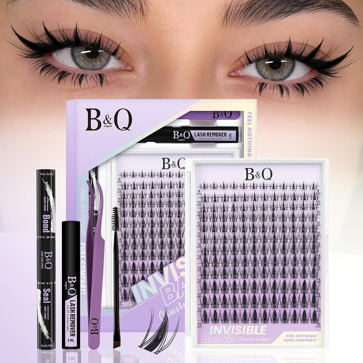 Kit de pestañas postizas con banda invisible Fairy
