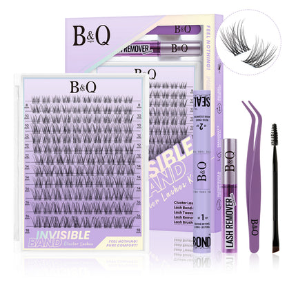 Flora Invisible Band Lash Clusters Kit
