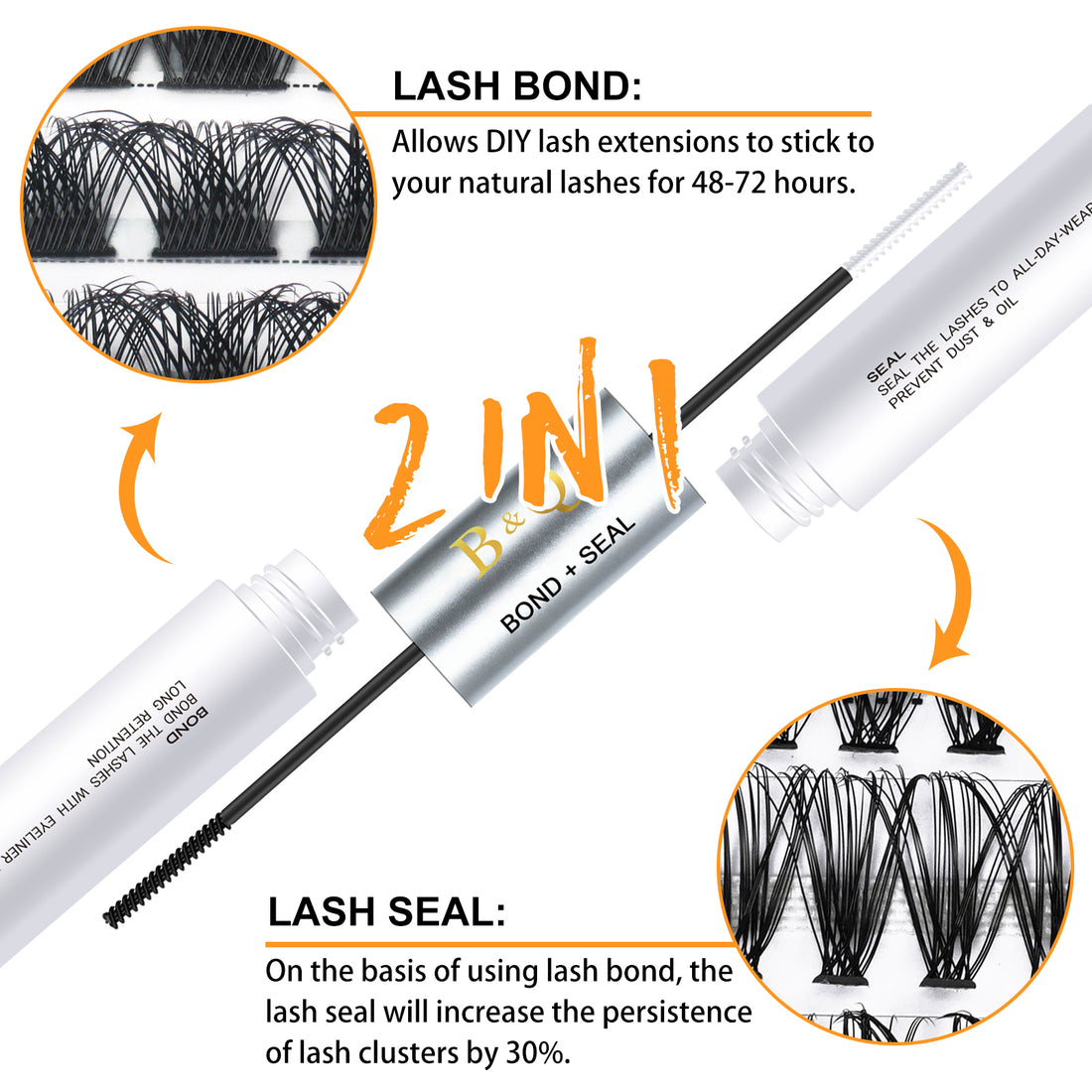 Lash Bond and Seal 10 ML Eyelash Bond and Seal para grupos de pestañas 