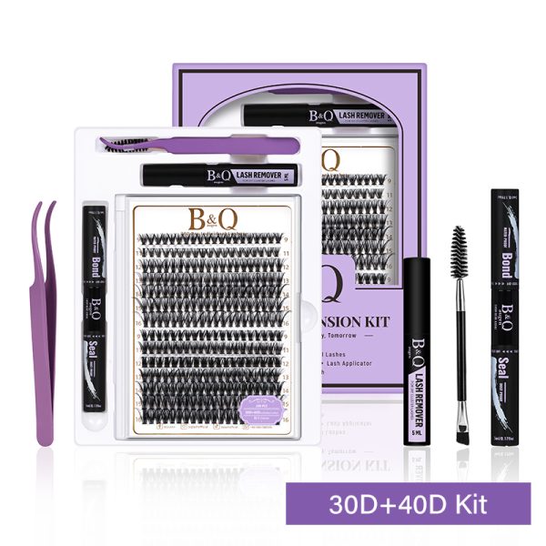 Kit de Extensiones de Pestañas DIY con Racimos de Pestañas Individuales 30D+40D